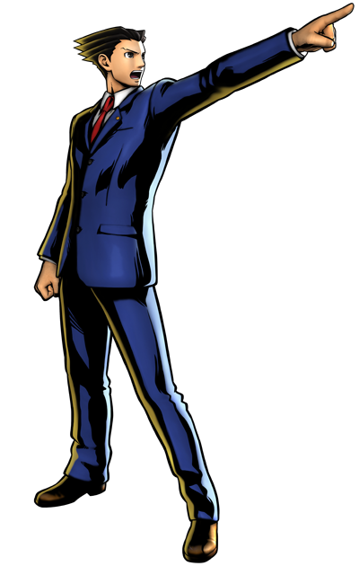 phoenix wright (ace attorney and 2 more) drawn by mori_toshiaki
