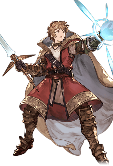 gran and sword master (granblue fantasy) drawn by minaba_hideo