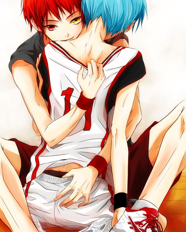 kuroko tetsuya and akashi seijuurou (kuroko no basuke) drawn by tk-roman