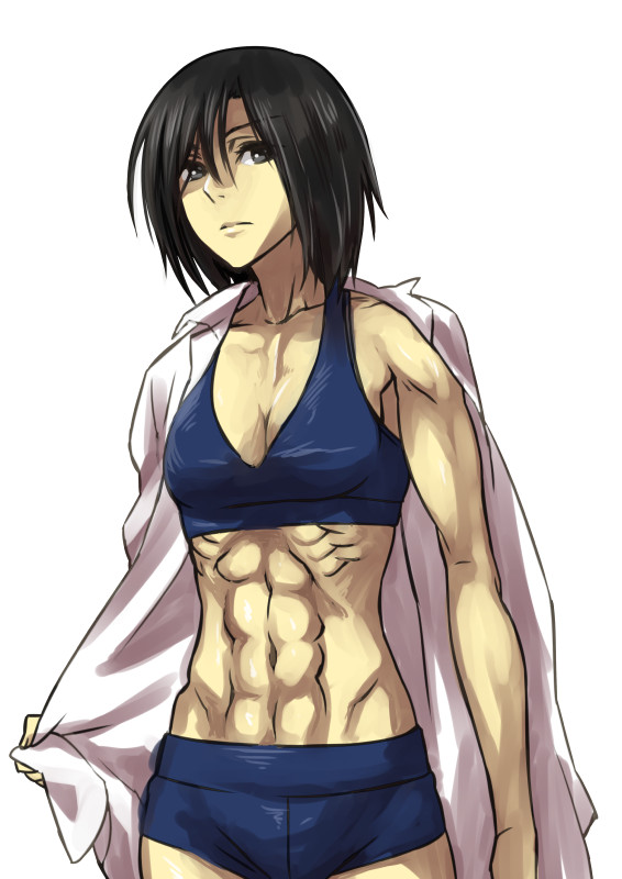 mikasa ackerman (shingeki no kyojin) drawn by kabane_(follabi)