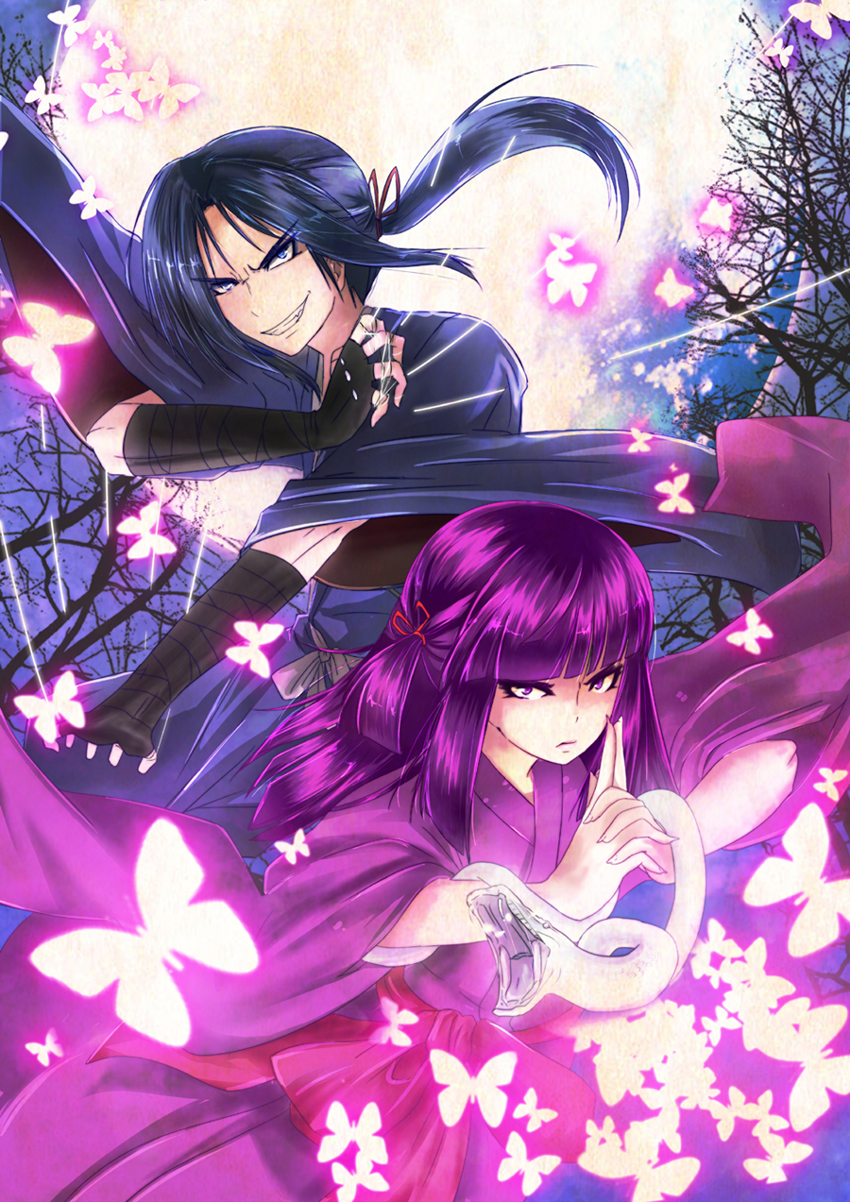hotarubi and yashamaru (basilisk) drawn by mimi_(mimi_puru)