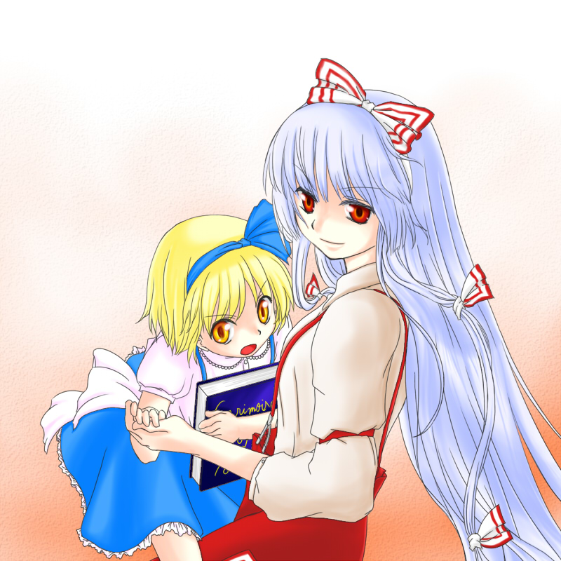 alice margatroid and fujiwara no mokou (touhou) drawn by tora_kei