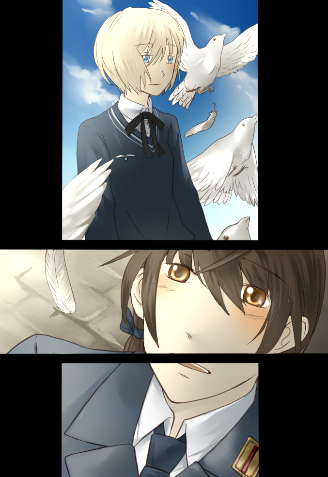 erica hartmann and gertrud barkhorn (world witches series and 1 more) drawn by bai_lao_shu