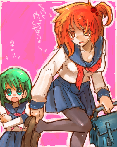 shiki eiki and onozuka komachi (touhou) drawn by inuinui