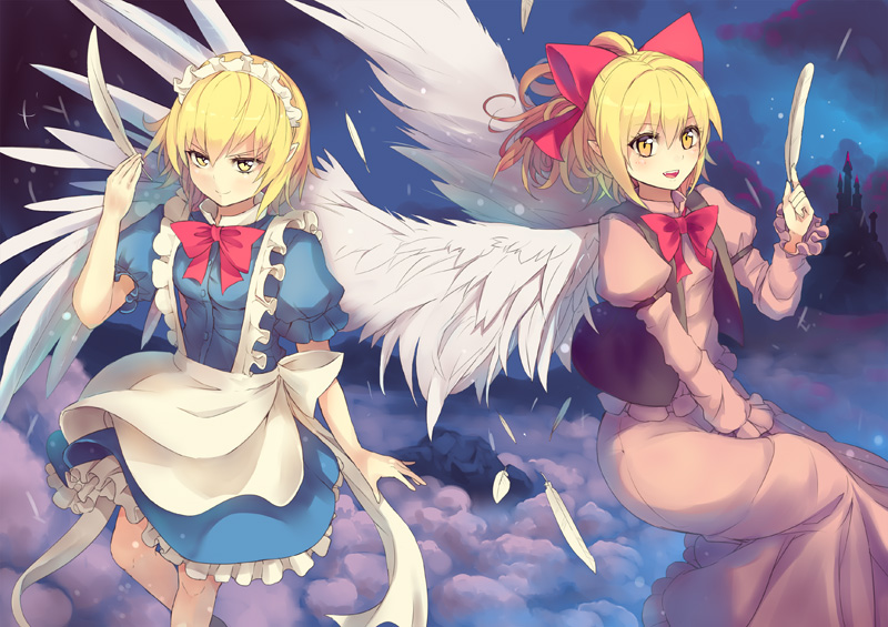 gengetsu and mugetsu (touhou) drawn by culter