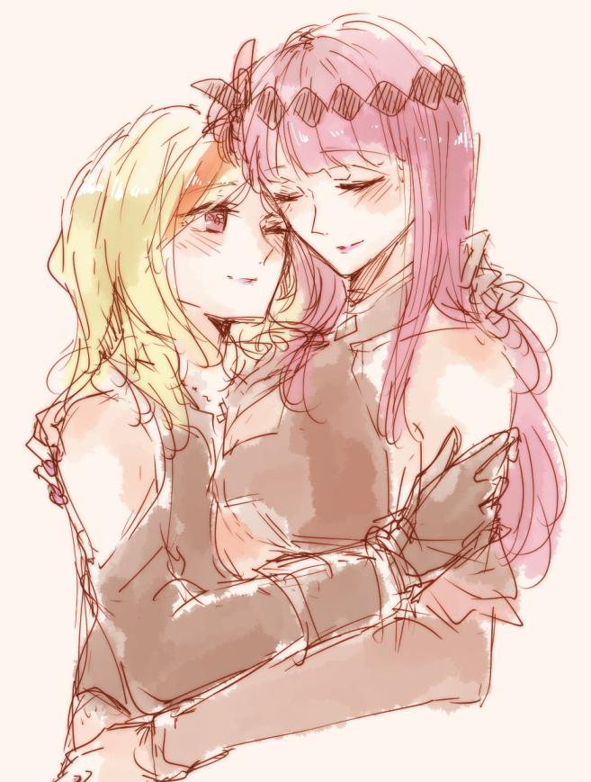 lady j and hasumi rain (valkyrie drive and 1 more) drawn by xieyuan