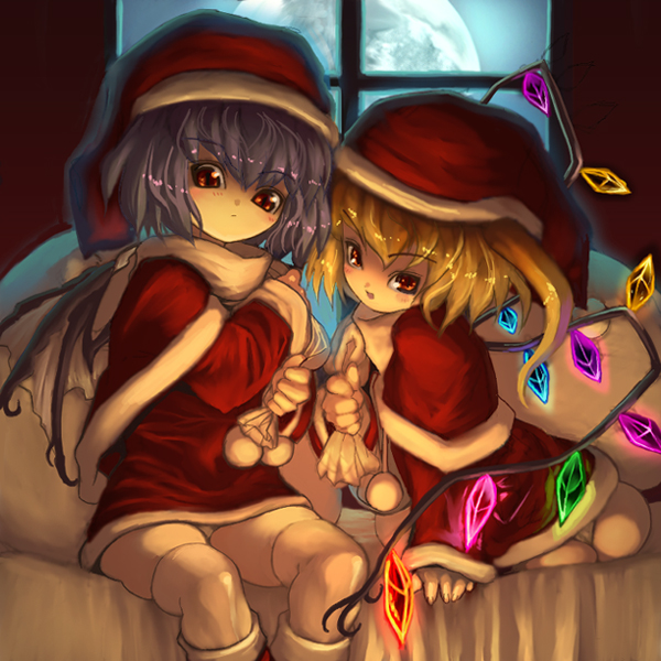 remilia scarlet and flandre scarlet (touhou) drawn by yy