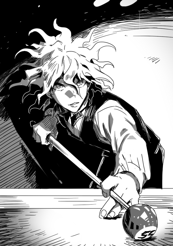 komaeda nagito (danganronpa and 1 more) drawn by uurin