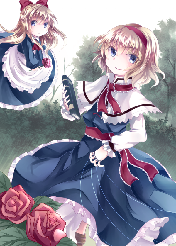 alice margatroid and shanghai doll (touhou) drawn by miyakure