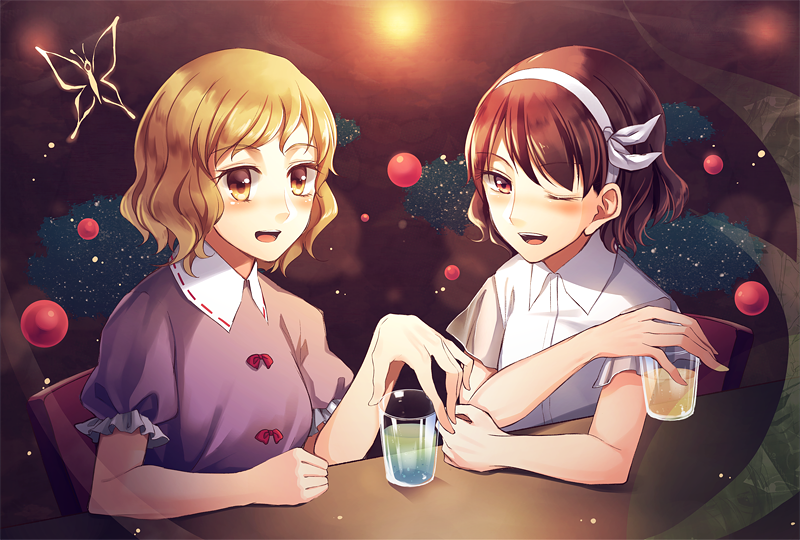 usami renko and maribel hearn (touhou and 1 more) drawn by kaede_(mmkeyy)