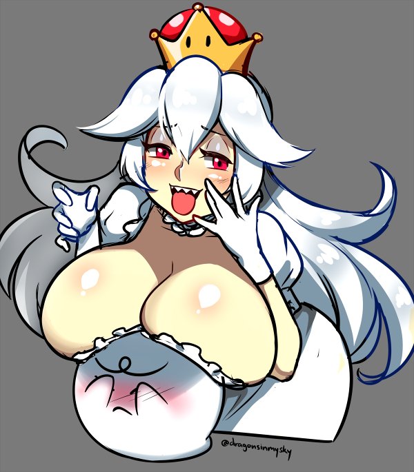 princess king boo and boo (mario and 2 more) drawn by d-ryuu