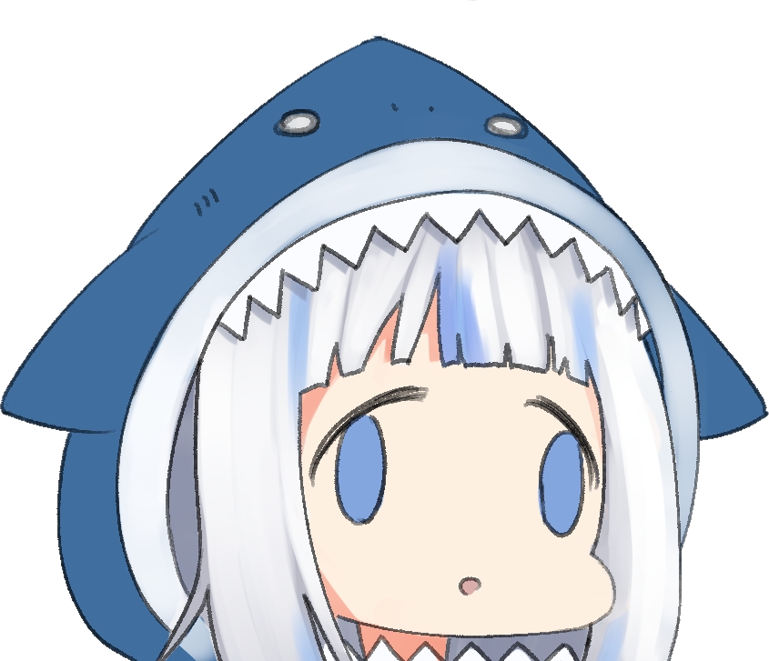 gawr gura (hololive and 1 more) drawn by sate