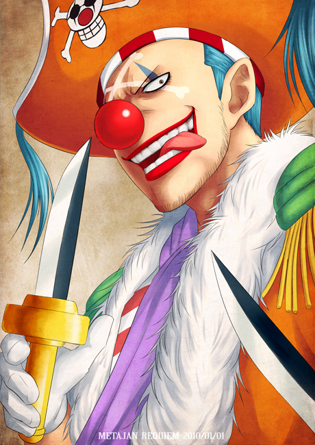 buggy the clown (one piece) drawn by k-suwabe