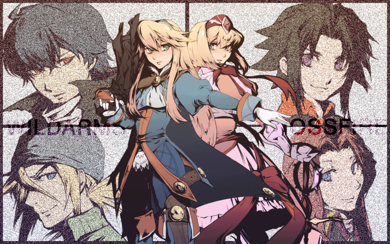 clarissa arwin, alexia lynn elesius, felius arwin, levin brenton, labyrinthia wordsworth, and 1 more (wild arms and 1 more) drawn by kiri_(regulaton)