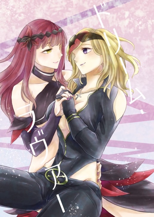 lady j and hasumi rain (valkyrie drive and 1 more) drawn 