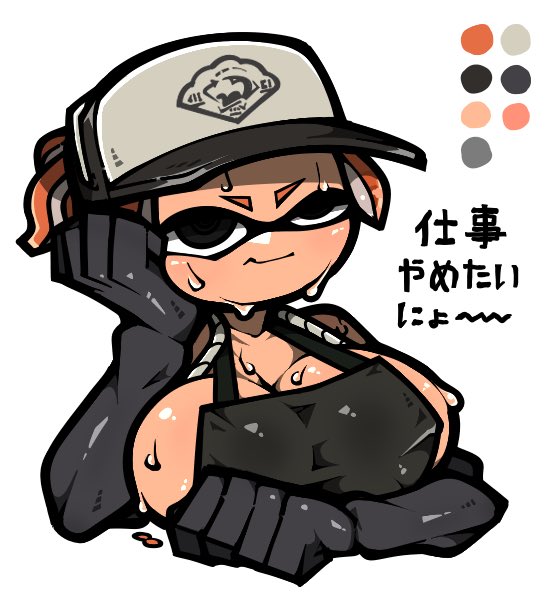 inkling player character and inkling girl (splatoon) drawn by name_omoitukan2