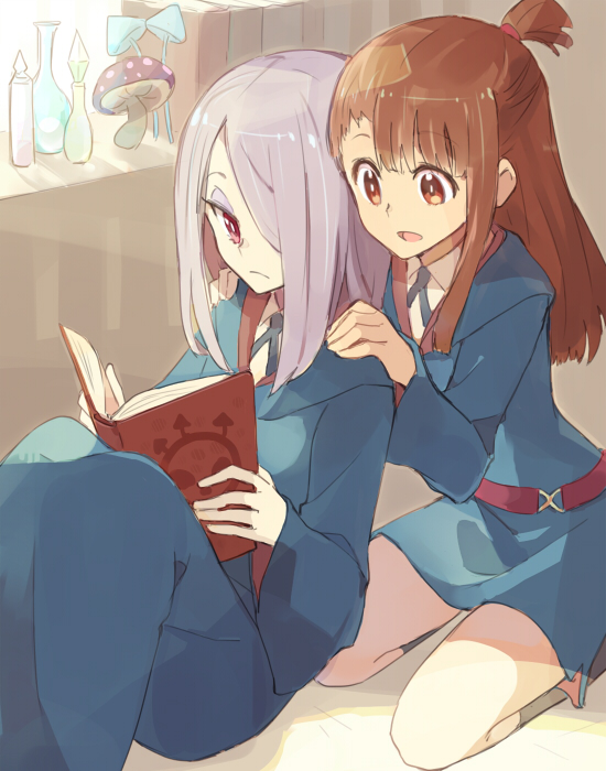 kagari atsuko and sucy manbavaran (little witch academia) drawn by sou_(tuhut)