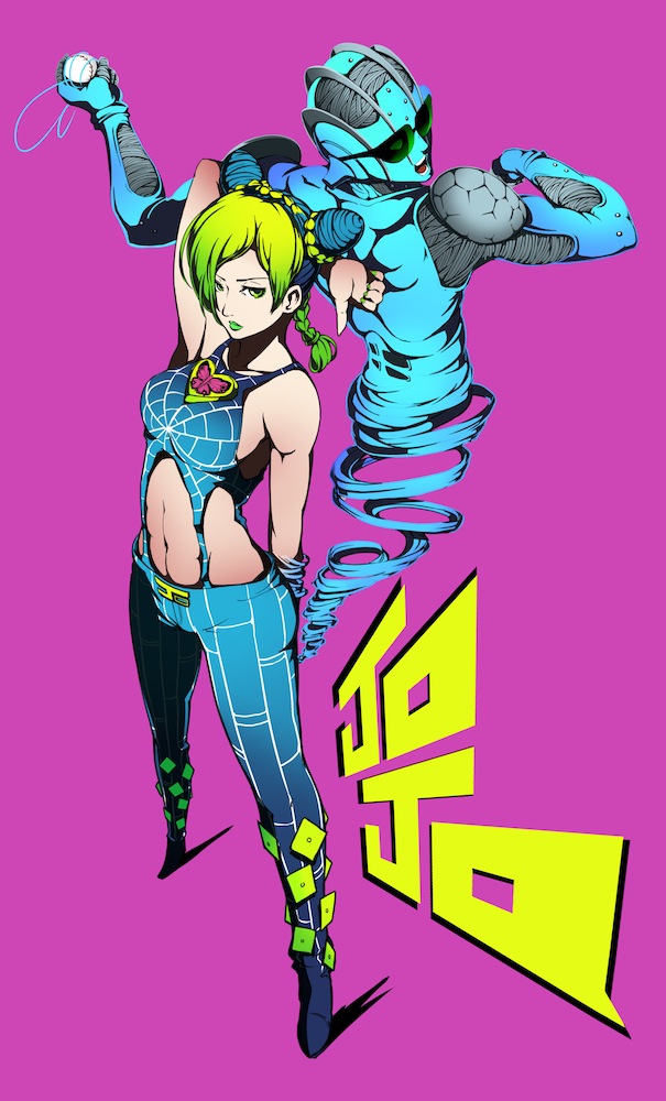 kujo jolyne and stone free (jojo no kimyou na bouken and 1 more) drawn by tohogaeru
