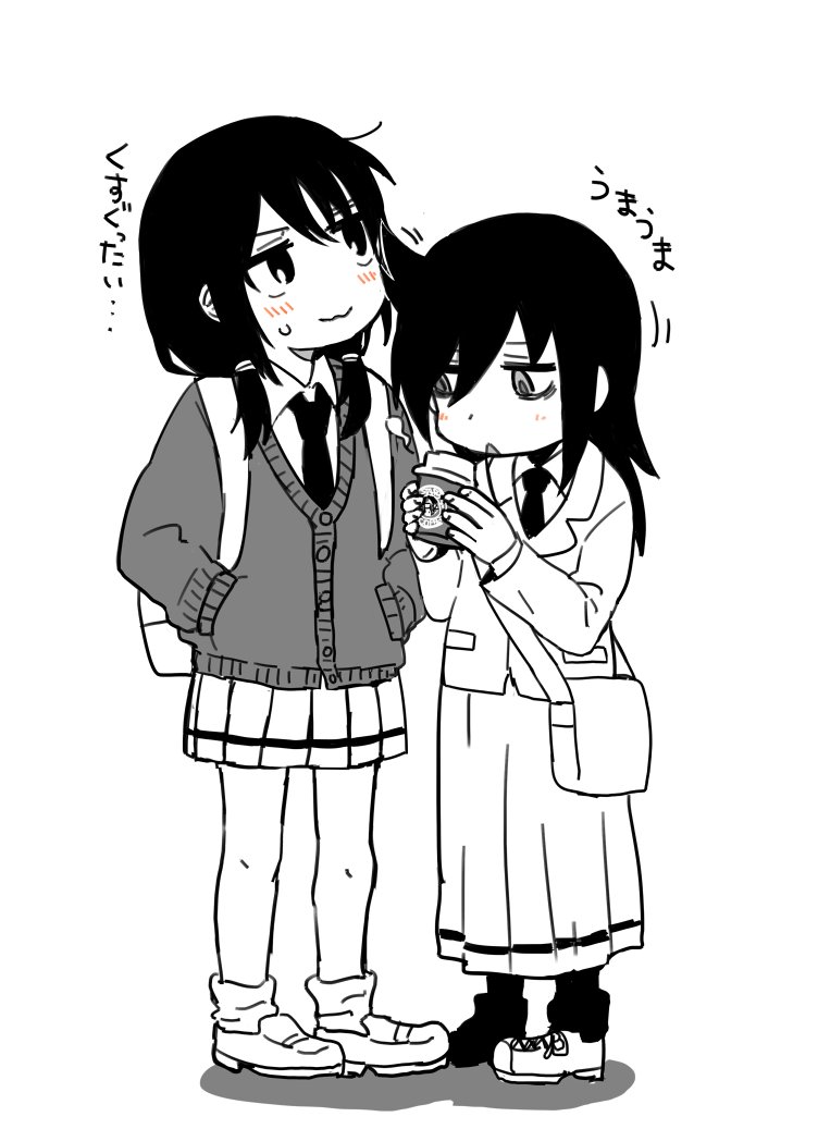 kuroki tomoko and tamura yuri (watashi ga motenai no wa dou kangaetemo omaera ga warui! and 1 more) drawn by chikiso