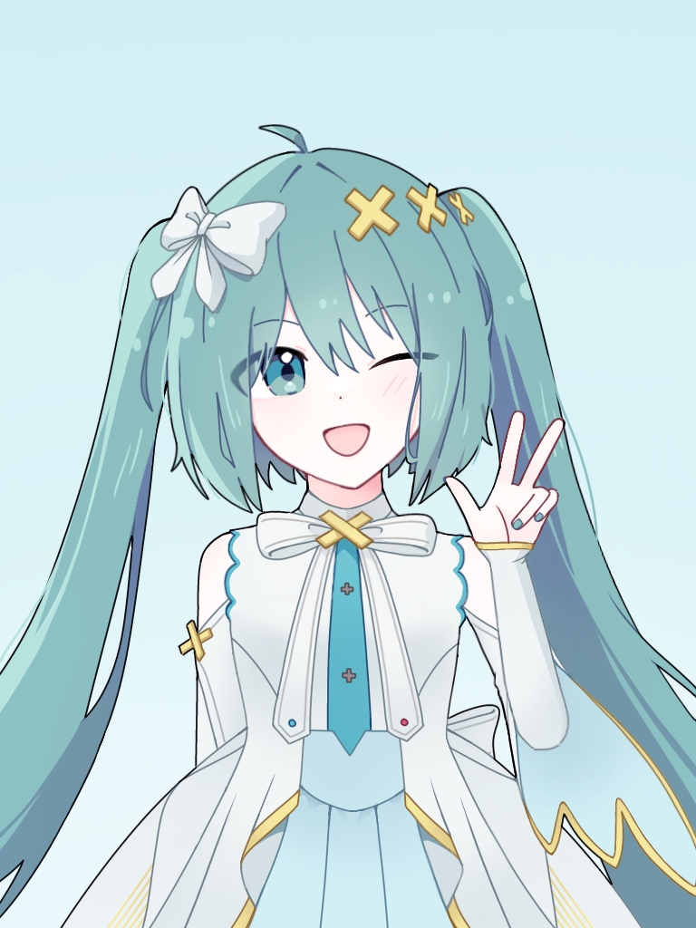 hatsune miku and hiramado miku (vocaloid and 2 more) drawn by user_edxx7875