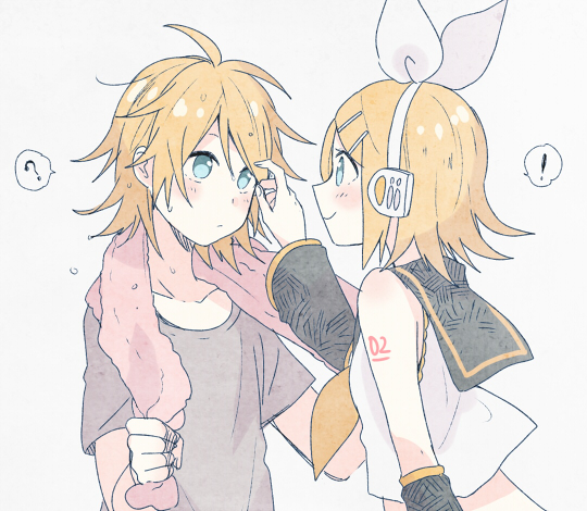 kagamine rin and kagamine len (vocaloid) drawn by suzumi_(fallxalice)