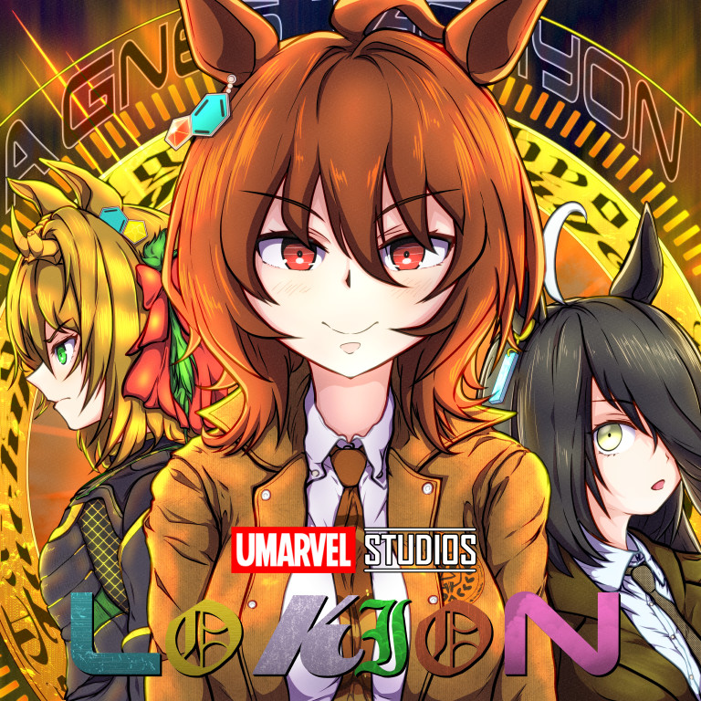 agnes tachyon, manhattan cafe, loki, and ravonna renslayer (umamusume and 3 more) drawn by ctn_sasuke