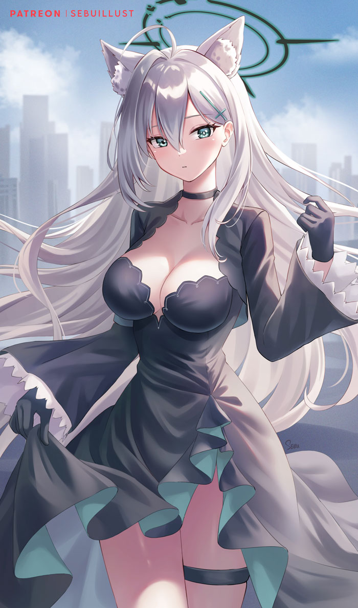 shiroko and shiroko terror (blue archive) drawn by sebu_illust