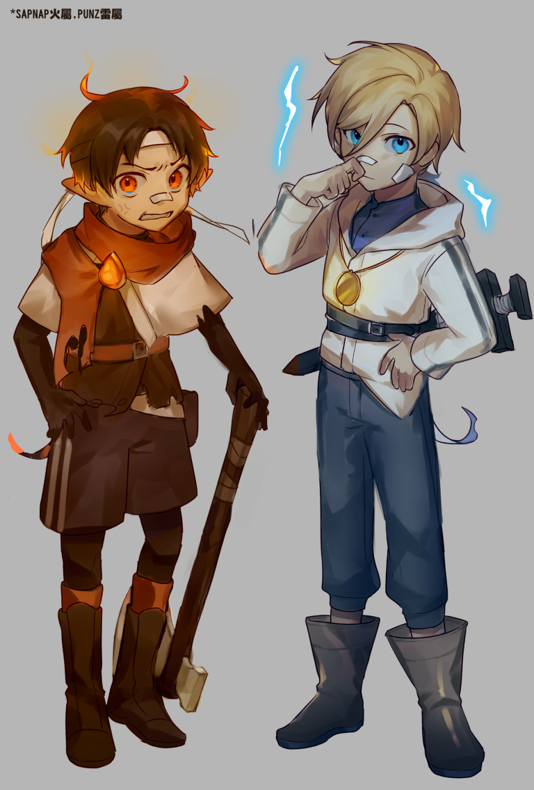 sapnap and punz (minecraft youtube and 1 more) drawn by damelives