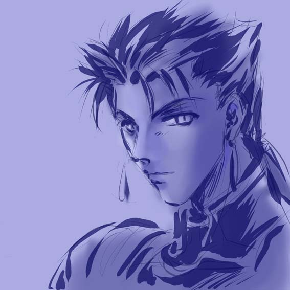 cu chulainn (fate and 1 more) drawn by tennoji_mei