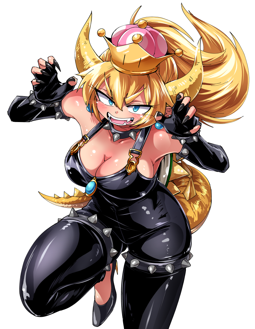 bowsette (mario and 1 more) drawn by shimizu_pem