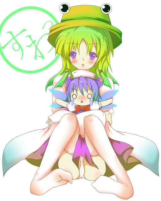 cirno and moriya suwako (touhou) drawn by momo_yarou
