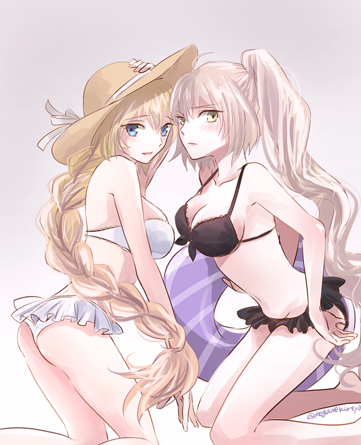 jeanne d'arc alter and jeanne d'arc (fate and 2 more) drawn by omizu_(omz)