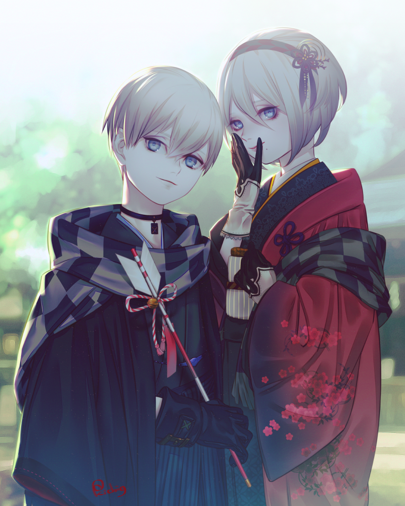 2b and 9s (nier and 1 more) drawn by hekoheko