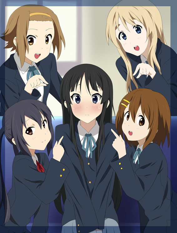 akiyama mio, nakano azusa, hirasawa yui, tainaka ritsu, and kotobuki tsumugi (k-on!) drawn by ikari_manatsu