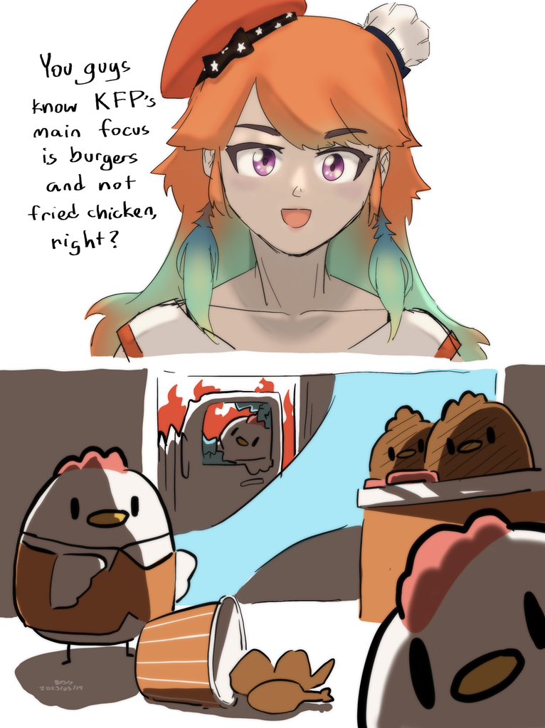 takanashi kiara and kfp employee (hololive and 1 more) drawn by damadicius1
