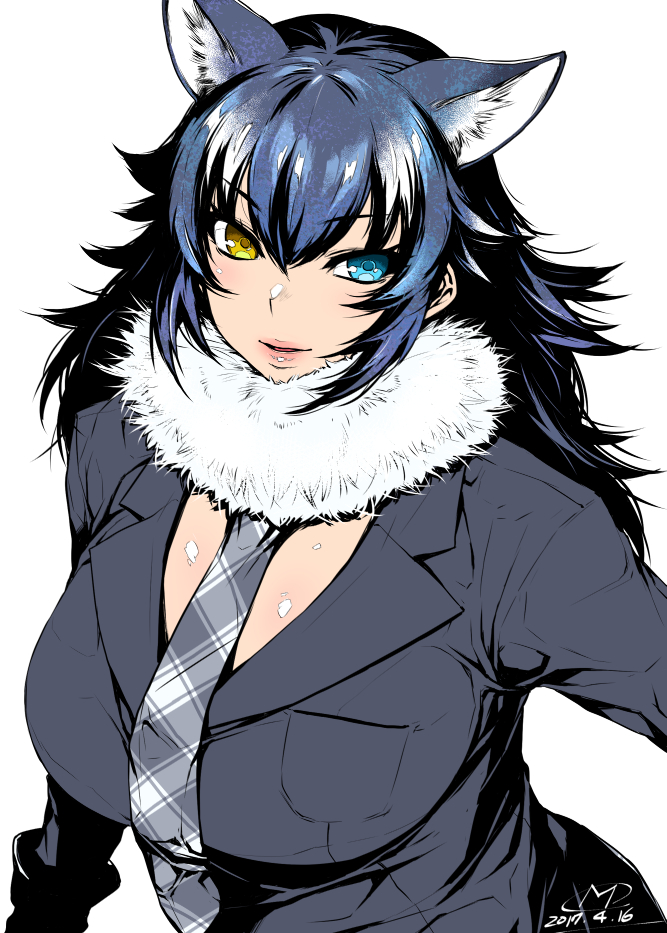 grey wolf (kemono friends) drawn by mitsuba_minoru