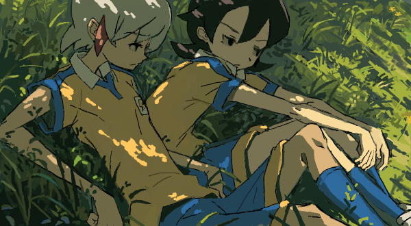 ichino nanasuke and aoyama shunsuke (inazuma eleven go and 1 more) drawn by rounin_(amuza)