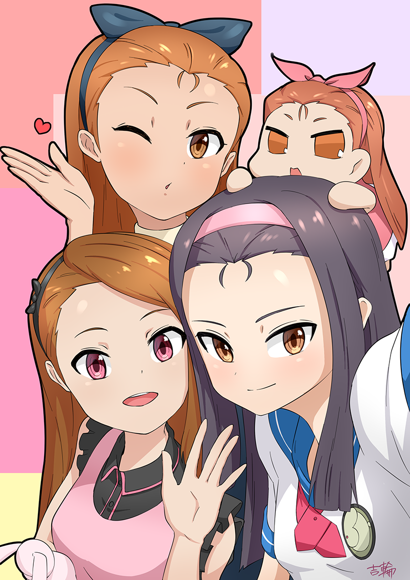 minase iori, usa-chan, and io (idolmaster and 3 more) drawn by yoshiwa_tomo