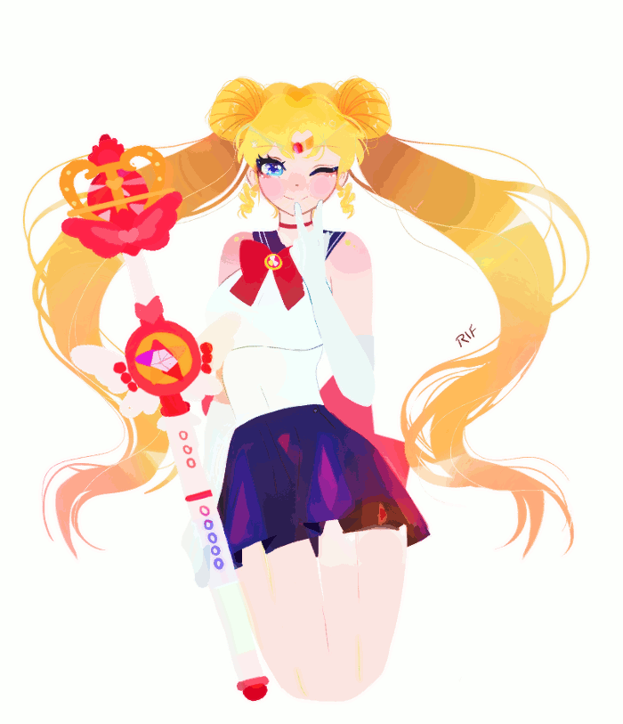 tsukino usagi and sailor moon (bishoujo senshi sailor moon and 1 more) drawn by rif_(rif-art)