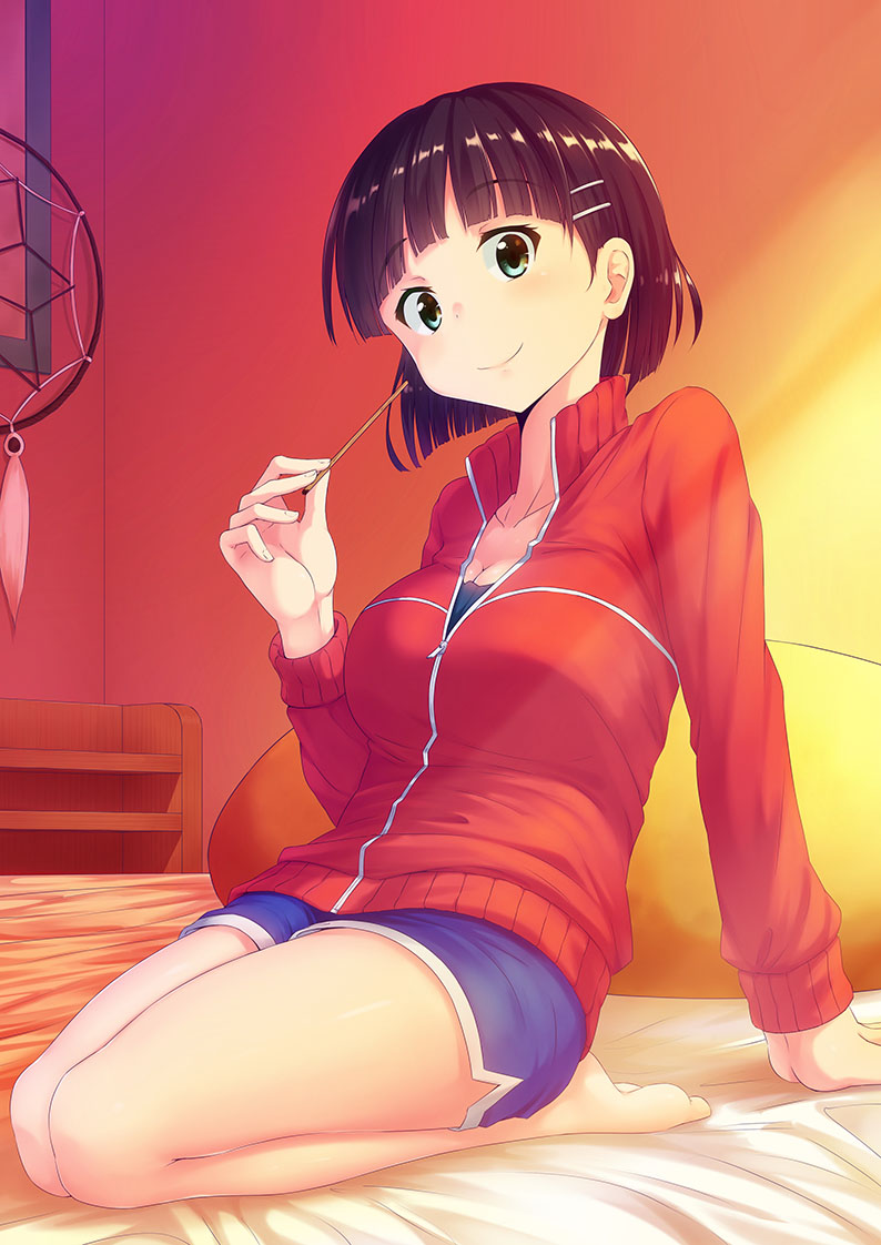 kirigaya suguha (sword art online) drawn by mikawaya