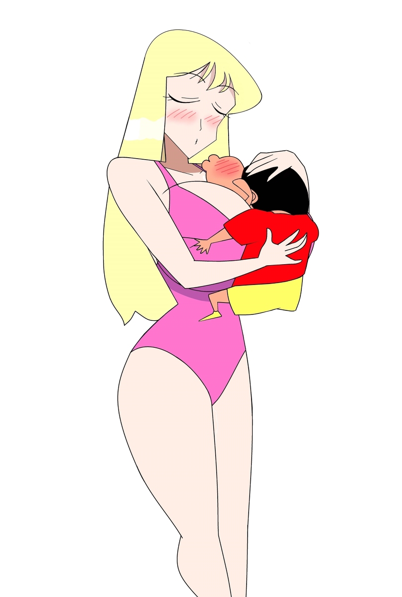 nohara shinnosuke and akimoto katherine reiko (crayon shin-chan and 1 more) drawn by subaru_(shijar)