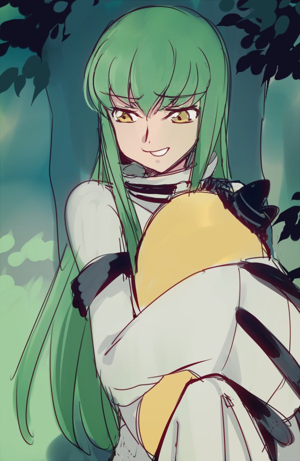 c.c. and cheese-kun (code geass) drawn by creayus