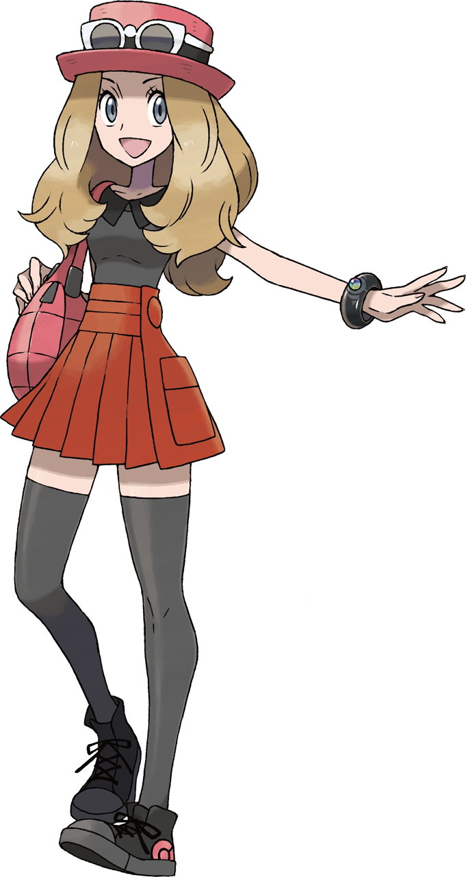 serena (pokemon and 1 more) drawn by sugimori_ken