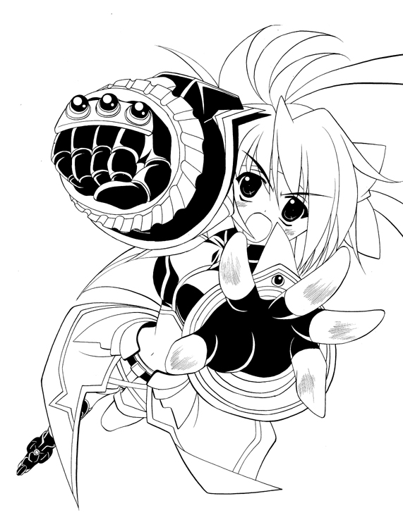 subaru nakajima and revolver knuckle (lyrical nanoha and 1 more) drawn by koide_yutaka