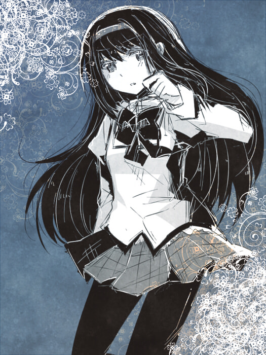 akemi homura (mahou shoujo madoka magica) drawn by rizu_(melttn)