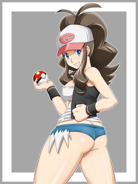 hilda (pokemon and 1 more) drawn by shikuta_maru