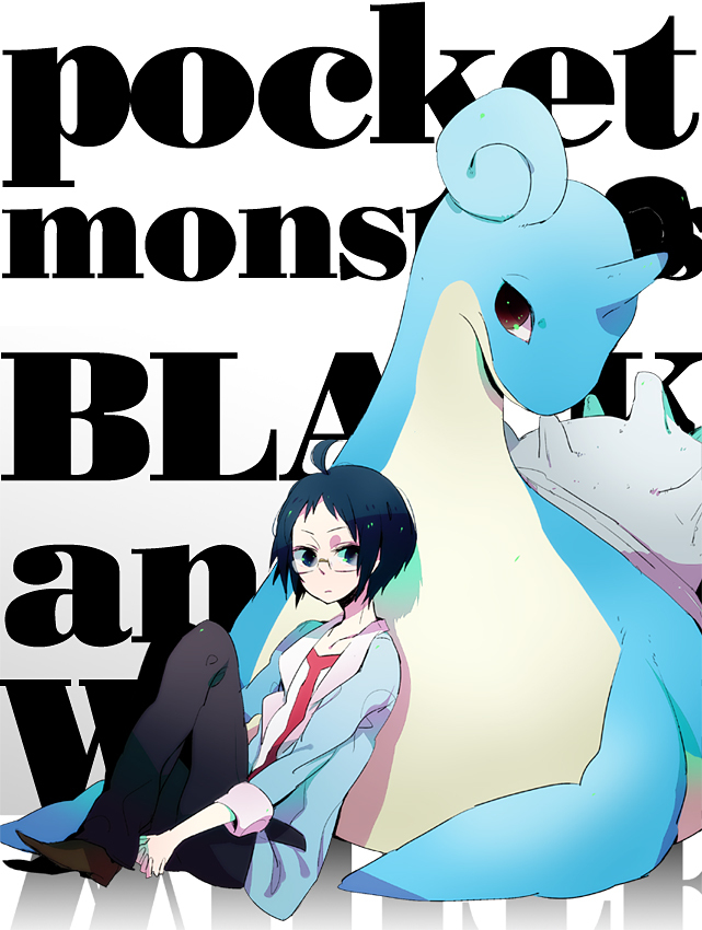 cheren and lapras (pokemon and 1 more) drawn by satou_(faraway_swimmingpool)