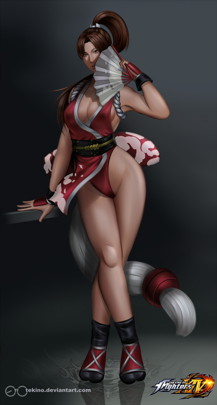 shiranui mai (the king of fighters and 2 more) drawn by tekino