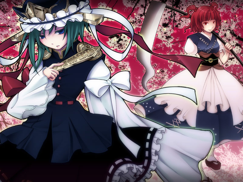 shiki eiki and onozuka komachi (touhou) drawn by pd-x