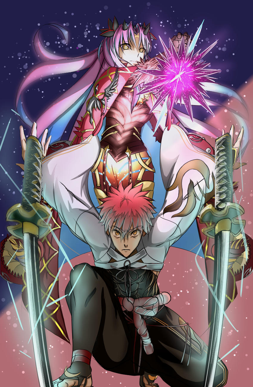 emiya shirou, ishtar, senji muramasa, and space ishtar (fate and 1 more) drawn by puyo99